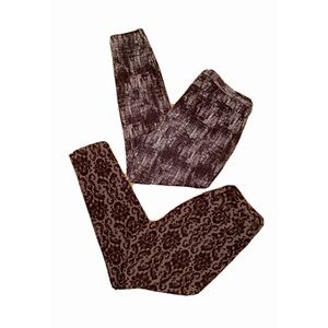 SIMPLY VERA VERA WANG Sz XL Bundle of 2 Patterned Leggings